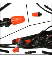 Oem - Sistem de irigare ideal pentru gazon gradina terasa din plastic, perdea de apa duze reglabile 15 m - Accesorii grădină ...