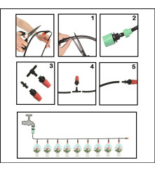 Oem - Sistem de irigare ideal pentru gazon gradina terasa din plastic, perdea de apa duze reglabile 15 m - Accesorii grădină ...