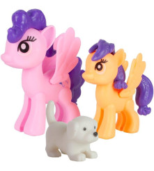 Oem - Casa de papusi din plastic complet utilata si mobilata, cu ponei, 58.5 cm x 22.5 cm violet - Jucării interior - IK316