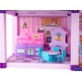 Oem - Casa de papusi din plastic complet utilata si mobilata, cu ponei, 58.5 cm x 22.5 cm violet - Jucării interior - IK316