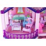 Oem - Casa de papusi din plastic complet utilata si mobilata, cu ponei, 58.5 cm x 22.5 cm violet - Jucării interior - IK316
