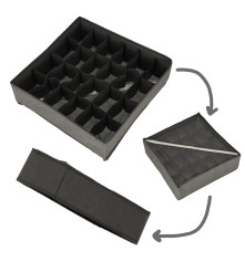 Oem - Set 4 organizatoare de dulap sau sertar pentru lenjerie intima, gri - Alte accesorii pentru casă - IK321