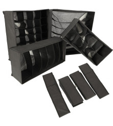 Oem - Set 4 organizatoare de dulap sau sertar pentru lenjerie intima, gri - Alte accesorii pentru casă - IK321