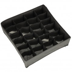Oem - Organizator de dulap sau sertar cu 24 compartimente pentru lenjerie intima, gri 33.5 cm x 33.5 cm x 10 cm - Alte acceso...