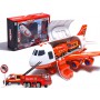 Oem - Avion de transport cu 3 masinute de pompier - Jucării interior - IK338