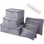 Oem - Set 6 organizatoare de calatorie pentru valiza gri - Alte accesorii pentru casă - TZ827