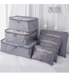 Oem - Set 6 organizatoare de calatorie pentru valiza gri - Alte accesorii pentru casă - TZ827