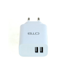 OTB - Adaptor de incarcare OTB USB cu 2 porturi 2,4A alb - Încărcătoare AC - ONR069