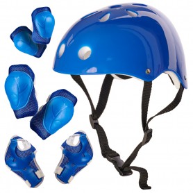 Oem - Protective set for children, knee pads, elbow pads, hand guards and a helmet with adjustable straps, blue - Other acces...