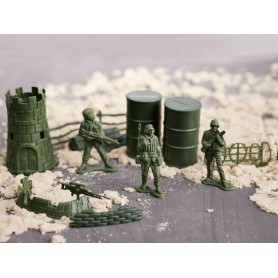 Oem - Set figurine, soldati, baza militara cu 114 piese pentru copii - Jucării educative - IK405