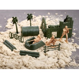 Oem - Set figurine, soldati, baza militara cu 114 piese pentru copii - Jucării educative - IK405