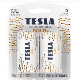 TESLA - Set 2 baterii alcalina LR20 TESLA GOLD 1.5V - Format C D 4.5V XL - TZ854