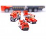 Oem - Camion transportor cu 6 masini metalice pompieri - Jucării interior - IK408