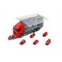 Oem - Camion transportor cu 6 masini metalice pompieri - Jucării interior - IK408