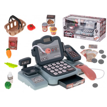 Oem - Casa de marcat electronic cu accesorii si scanner pentru copii - Jucarii educative - IK410