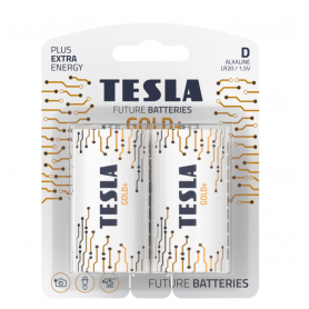 TESLA - Set 2 baterii alcaline D LR20 TESLA SILVER 1.5V - Format C D 4.5V XL - TZ860