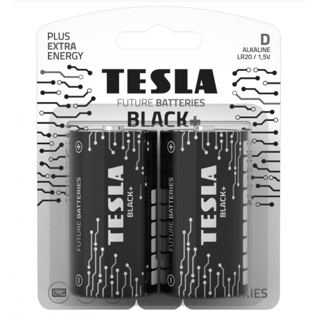 TESLA - Set 2 baterii alcaline D LR20 TESLA BLACK1.5V - Format C D 4.5V XL - TZ870