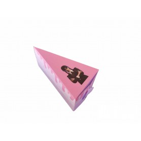Oem - Cutie in forma de felie tort din carton model Wednesday 12 x 7 x 5 cm - Alte accesorii petrecere - FT012-1