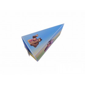 Oem - Cutie in forma de felie tort din carton model Masha 12 x 7 x 5 cm - Alte accesorii petrecere - FT014