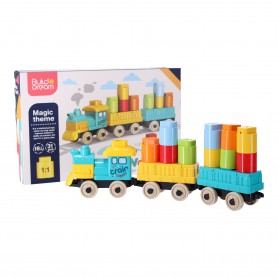 Oem - Set 31 piese, blocuri de construit model trenulet - Jucării creative - TZ899