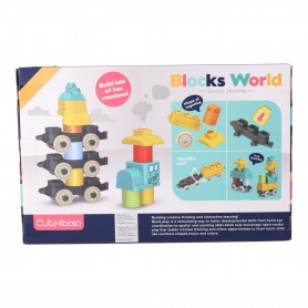 Oem - Set 31 piese, blocuri de construit model trenulet - Jucării creative - TZ899