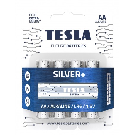 TESLA - Set 4 baterii alcaline mangan fara mercur Tesla AA LR6 1.5V nereincarcabila - Format AA - TZ887