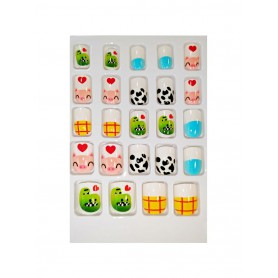 Oem - Set 24 unghii false pentru copii - Bijuterii si accesorii copii - TZ911