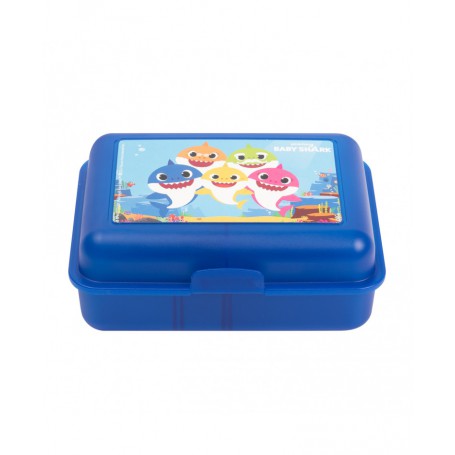 Oem - Cutie mic dejun, model Baby Shark 17,5 x 12,8 x 6,9 cm albastru - Igienă și sănătate  - TZ915