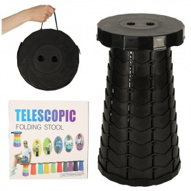 Oem - Scaun telescopic pliabil, pentru camping sau pescuit diametru 24.5 cm negru - Accesorii grădină - IK390