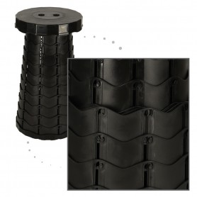 Oem - Scaun telescopic pliabil, pentru camping sau pescuit diametru 24.5 cm negru - Accesorii grădină - IK390