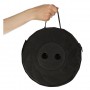 Oem - Scaun telescopic pliabil, pentru camping sau pescuit diametru 24.5 cm negru - Accesorii grădină - IK390