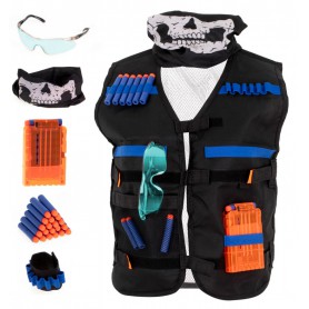 Oem - Set vesta tactica Nerf cu accesorii lansator si echipament - Jucării exterior - IK392