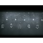 Oem - Instalatie de Craciun, Perdea luminoasa ploaie cu 138 LED-uri, alb rece, 2,3 m - Lumini Crăciun - IK414