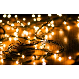 Oem - Ghirlanda luminoasa decorativa cu 100 LED-uri alb cald 10M - Lumini Crăciun - IK419