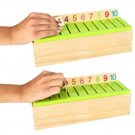 Oem - Sortator joc din lemn calitativ, Montessori cu 88 piese in limba engleza, educativ - Jucării educative - IK441