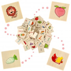 Oem - Sortator joc din lemn calitativ, Montessori cu 88 piese in limba engleza, educativ - Jucării educative - IK441