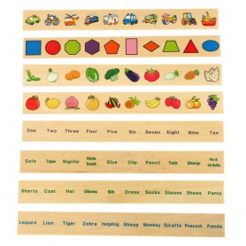 Oem - Sortator joc din lemn calitativ, Montessori cu 88 piese in limba engleza, educativ - Jucării educative - IK441