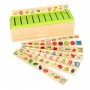 Oem - Sortator joc din lemn calitativ, Montessori cu 88 piese in limba engleza, educativ - Jucării educative - IK441