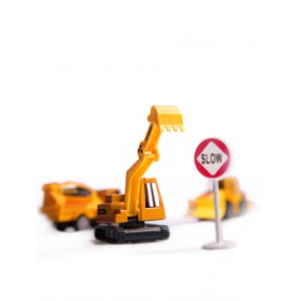 Oem - Avion de transport cu 3 masini vehicule constructii si semne de circulatie - Jucării interior - IK438