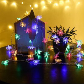 Oem - Instalatie fulgi de zapada 10M cu 100 led-uri multicolor - Lumini Crăciun - IK424