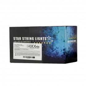 Oem - Instalatie cu leduri model stelute 10 M cu 100 led-uri, alb cald - Lumini Crăciun - IK426