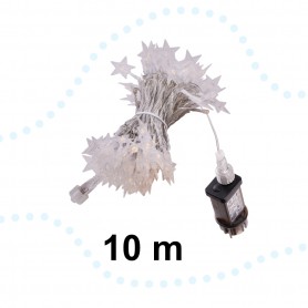 Oem - Instalatie cu leduri model stelute 10 M cu 100 led-uri, alb cald - Lumini Crăciun - IK426
