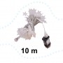 Oem - Instalatie cu leduri model stelute 10 M cu 100 led-uri, alb cald - Lumini Crăciun - IK426