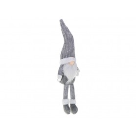 Oem - Gnom de craciun gri cu barba alba 47 cm - Alte accesorii Craciun - IK434