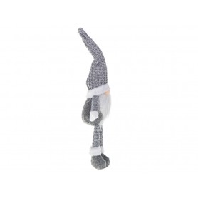 Oem - Gnom de craciun gri cu barba alba 47 cm - Alte accesorii Craciun - IK434
