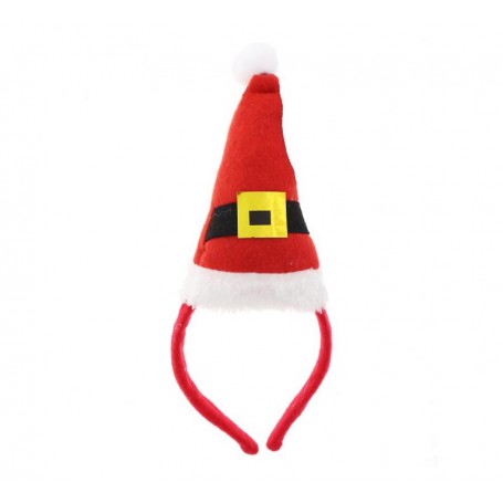 Oem - Bentita pentru par model caciula de Mos Craciun 11x19 cm - Copii - GD797