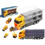 Oem - Camion transportor cu 6 mașini metalice de constructe - Jucării interior - IK468