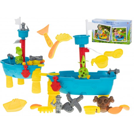 Oem - Masuta de joaca pentru apa si nisip cu pirat - Jucarii exterior - IK399