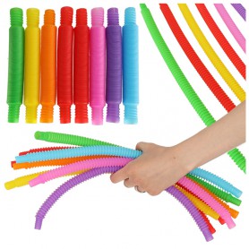 Oem - Set 8 Tuburi extensibile, jucarie senzoriala antistres pentru copii - Jucării creative - IK396