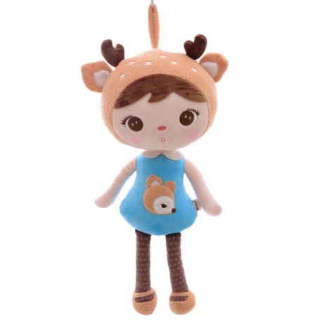 Oem - Papusa din material textil, model cerb Metoo Deer 46 cm maro albastru - Jucării interior - IK473